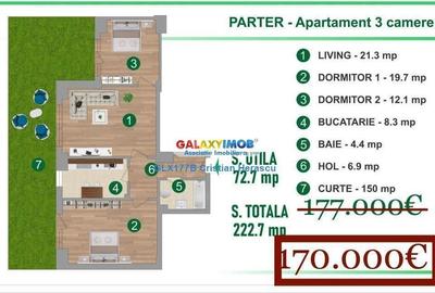 Apartament cu 3 camere decomandat în Colentina