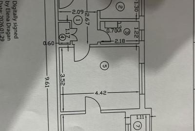 Apartament cu 2 camere nedecomandat în Central