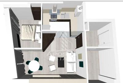 Apartament cu 2 camere semidecomandat în Soarelui