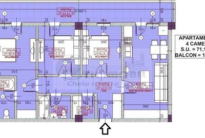 Apartament spațios 4 camere, 2 băi, balcon generos –Pacurari - 13