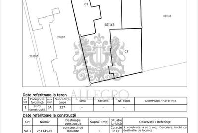Teren Construcții intravilan de 327 mp, în P-ța Victoriei - 5