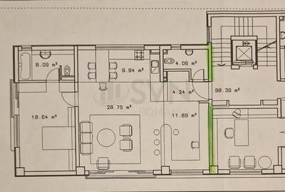 Apartament cu 2 camere semidecomandat, mobilat în Dorobanți - 15
