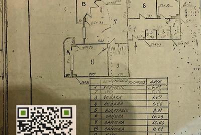 Apartament cu 3 camere semidecomandat în Basarabia