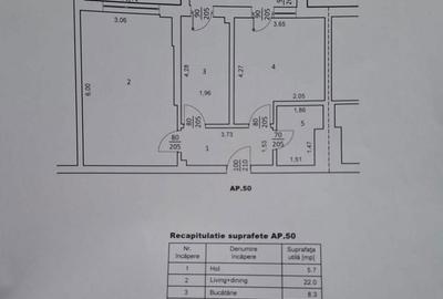 Apartament cu 2 camere decomandat în Nord