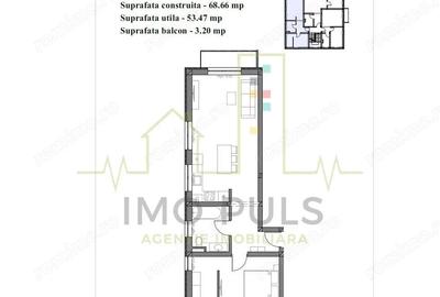 Apartament cu 2 camere decomandat în Girocului - 1