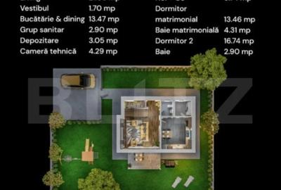 Casă cu 3 camere cu Teren 300 Mp în Central