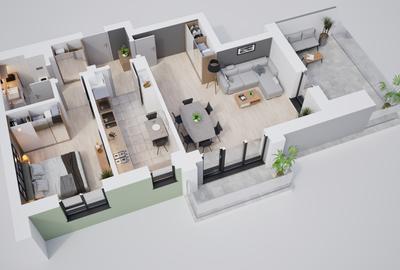 Apartament 2 camere, cartier privat si modern cu incalzire in pardoseala - 3