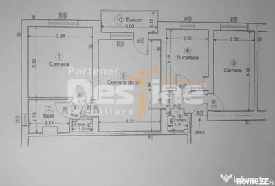 Apartament cu 3 camere semidecomandat în Nord - 1