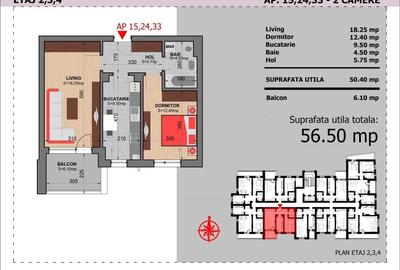 Apartament 2 Camere Decomandat Sector 4 Grand Arena 56.5 Mp - 6