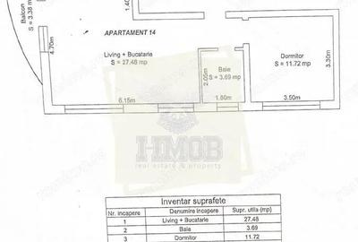 Apartament cu 2 camere decomandat, mobilat în Trei Stejari - 2