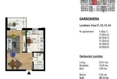 Garsoniera decomandata - Pre-sale - Splaiul Unirii/Cheiul Dambovitei - 2