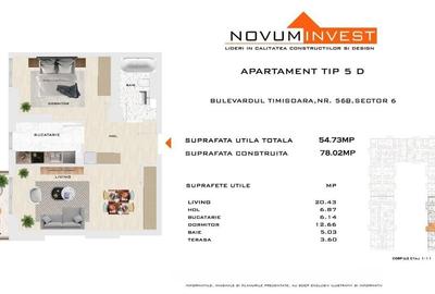 Apartament cu 2 camere în Gorjului - 3