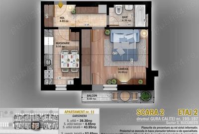 Garsonieră decomandată în Theodor Pallady - 1