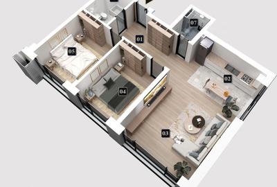 Apartament cu 3 camere în Vest - 2