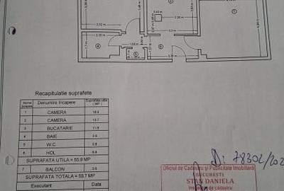 Apartament cu 2 Camere /2 Bai / 60 mp / Construit 1987/ Comision 0% - 15