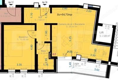 Apartament cu 2 camere semidecomandat în Aradului - 1