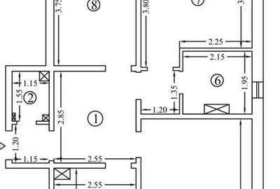 Apartament cu 3 camere decomandat în Central