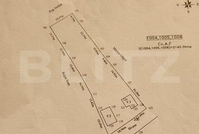 Teren 2143 mp, feleacu, intravilan, cu sura si casa demolabila - 2