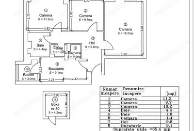 Apartament cu 3 camere decomandat în Dacia - 1