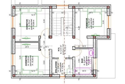Jumatate de duplex cu 5 camere despartit prin camera tehnica - 10