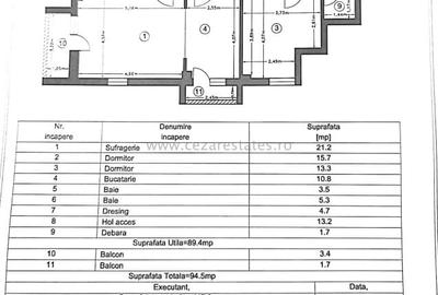PIPERA APARTAMENT 3 CAMERE   MOBILAT COMPLET ROVERE LOC PARCARE - 23