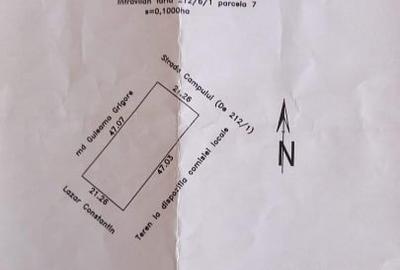 Teren Construcții intravilan de 1000 mp, în Manasia - 1