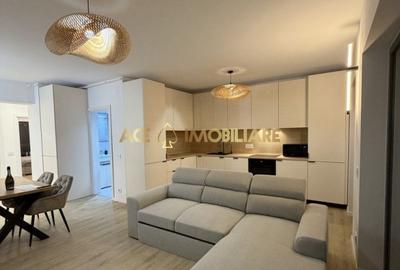 Apartament cu 3 camere semidecomandat, mobilat în Pipera