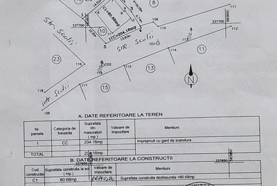 Vand teren si casa 3 camere, 1 baie cu dus, hol, P+M, in Otopeni, Odai, teren 204 mp - 3