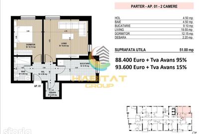 Apartament cu 2 camere în Progresul - 8