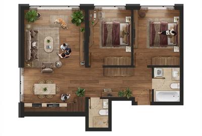 Apartament cu 3 camere în Militari