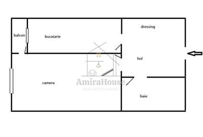 Apartament 1 camera, decomandat, 38 mp, str Calea Turzii - 15