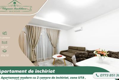 Apartament cu 2 camere decomandat, mobilat în UTA - 3