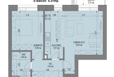 Apartament cu 2 camere decomandat în Aviației - 6