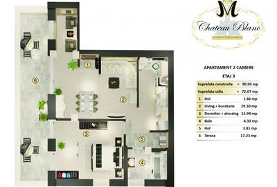 Apartament cu 2 camere decomandat în Străulești - 13