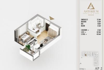 Garsonieră decomandată în Theodor Pallady - 3