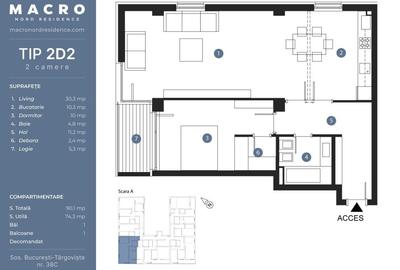 Apartament cu 2 camere decomandat în Bucureștii Noi - 3