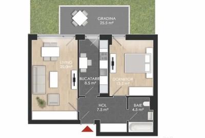 Apartament cu 2 camere decomandat în Străulești