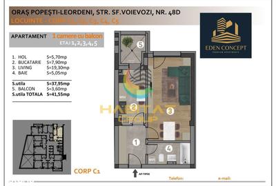 Apartament cu 3 camere în Central - 1