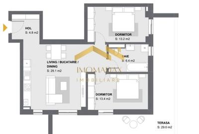 Aradului-3 camere-Terasa - 18