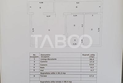 Apartament 3 camere decomandat 81 mp utili + terasa 17 mp nou 2025 - 1