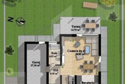 Privelista panoramica! Casa individuala, 139mp utili, teren Privelista panoramica! Casa individuala, 139mp utili, teren - 2