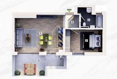 2 camere, bucatarie inchisa, parcare inclusa, lift, Mehala - 2