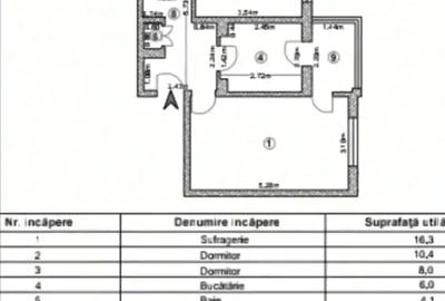 Apartament cu 3 camere decomandat în Central - 1