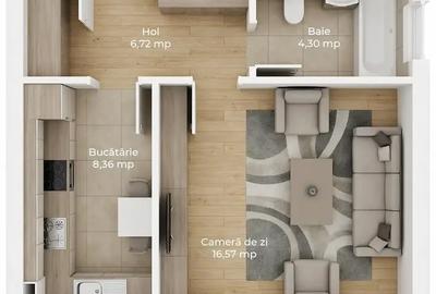 Garsonieră decomandată în Avantgarden - 1