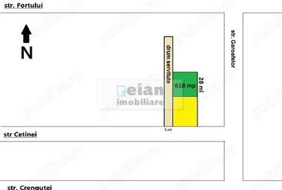 Domnesti - Str Cetinei, 718 Mp Intravilan, Deschidere 28, Utilitati - 5