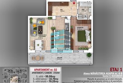 Apartament cu 2 camere decomandat în Nicolae Grigorescu - 2