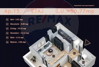 Apartament cu 2 camere decomandat în Chiajna