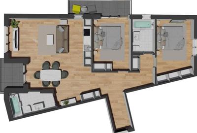 Apartamente semifinisate de 2/3 camere, la 2 minute de VIvo Mall - 10