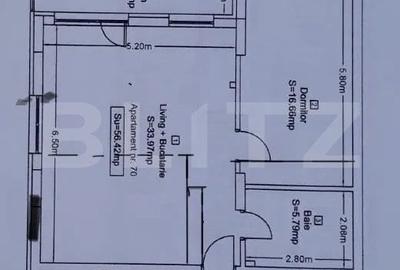 Apartament 2 camere, 56 mp, gradina, parcare, etaj intermediar, zona Vivo - 14