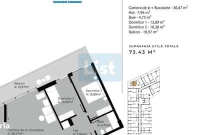Apartament cu 3 camere în Sopor - 1